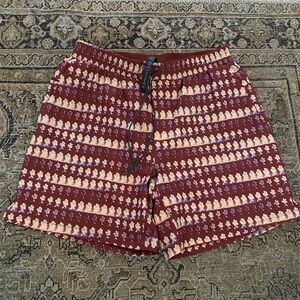 Lululemon Pool Short 7 Large Island Bloom Date Brown Multi Swim Trunks Shorts
